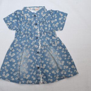 Blue floral print dress - Baby and mummy India