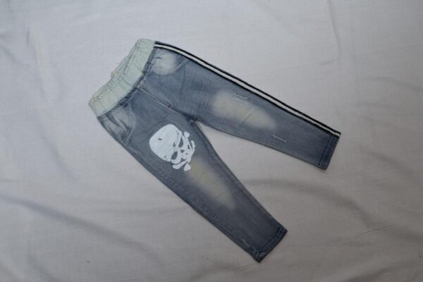 Baby and Mummy: Striking Skull Design Jeans