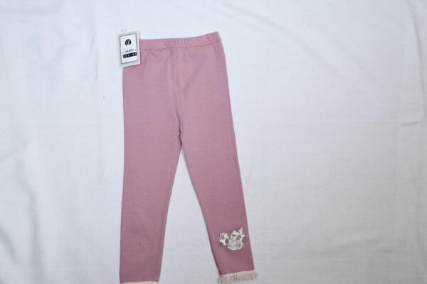 Baby and Mummy: Charming Pink Leggings with Embroidery