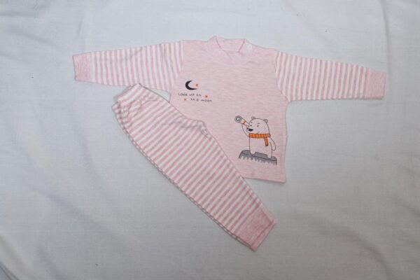 Baby and Mummy: Pink Night Suit for Kids Clothing