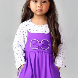 Baby and Mummy: Stylish Purple Dress Kids Wear