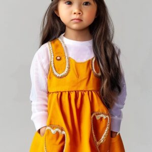 Baby and Mummy: Stylish Yellow Dress Kids Wear