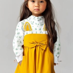 Baby and Mummy: Stylish Yellow Dress Kids Wear