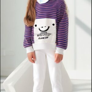 Online Shopping for Kids: Purple & White Striped Sweater