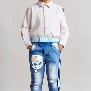 Baby and Mummy: Striking Skull Design Jeans