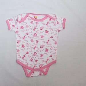 New Born Baby Romper Body Suits Jump Suit for Boys and Girls Set of 3 Baby Pink