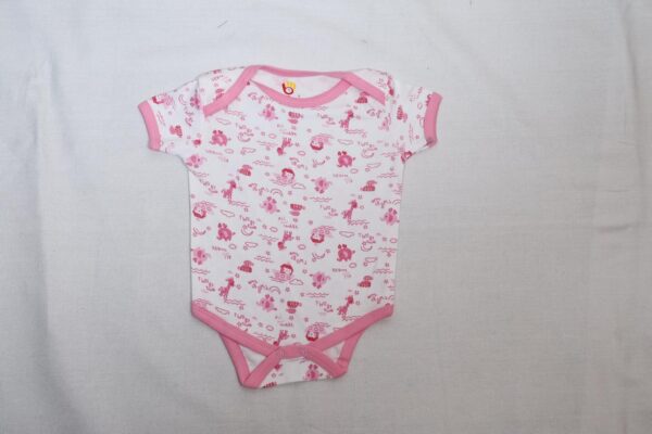 New Born Baby Romper Body Suits Jump Suit for Boys and Girls Set of 3 Baby Pink