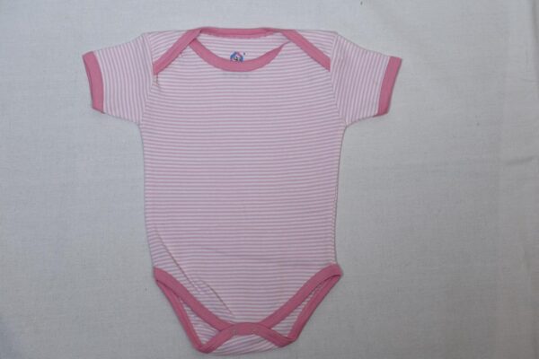 New Born Baby Romper Body Suits Jump Suit for Boys and Girls Set of 3 Dark Pink