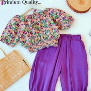 Buy online Baby and Mummy kids wear: Rocking Vibrant Purple Pants Comfy Style